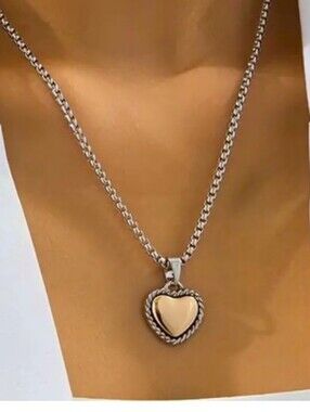 Cable Heart Necklace